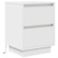 Sengeskab med LED-lys Hvid 38x34x50 cm
