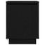 Sengeskab med LED-lys Sort 38x34x50 cm