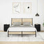 sengeskabe 2 stk. med LED-lys 38x34x50 cm sort