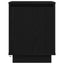 sengeskabe 2 stk. med LED-lys 38x34x50 cm sort