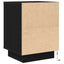 sengeskabe 2 stk. med LED-lys 38x34x50 cm sort