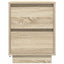 Sengeskab med LED-lys Sonoma Eg 38x34x50 cm