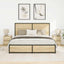sengeskabe 2 stk. med LED-lys 38x34x50 cm sonoma-eg