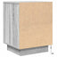 sengeskabe 2 stk. med LED-lys 38x34x50 cm grå sonoma-eg