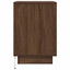 Sengeskab med LED-lys Brun Eg 38x34x50 cm