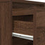 Sengeskab med LED-lys Brun Eg 38x34x50 cm