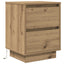 sengeskabe 2 stk. med LED-lys 38x34x50 cm kunsteg