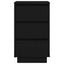 sengeborde med LED-lys 38x34x65 cm sort