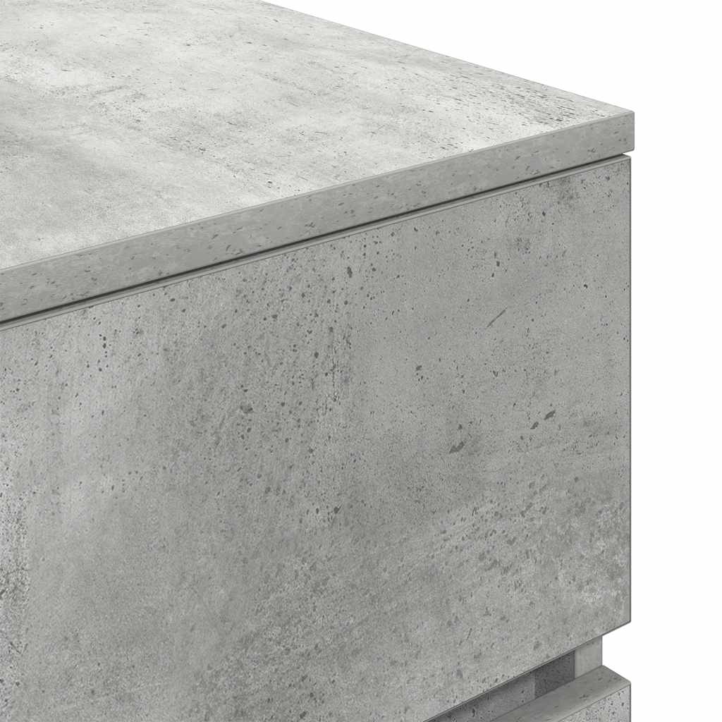 sengebord 39x35x65 cm konstrueret træ betongrå