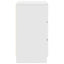 sengebord med 3 skuffer 39x35x65 cm hvid