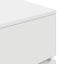 sengebord med 3 skuffer 39x35x65 cm hvid