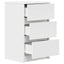 sengeborde med 3 skuffer 2 stk. 39x35x65 cm hvid