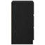 sengebord med 3 skuffer 39x35x65 cm sort