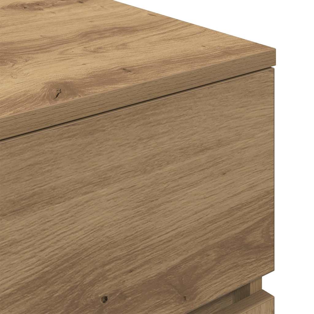 sengebord med 3 skuffer 39x35x65 cm kunsteg