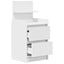 sengebord med 2 skuffer 38x34x80 cm hvid
