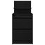 sengebord med 2 skuffer 38x34x80 cm sort