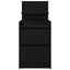 sengeborde med 2 skuffer 2 stk. 38x34x80 cm sort