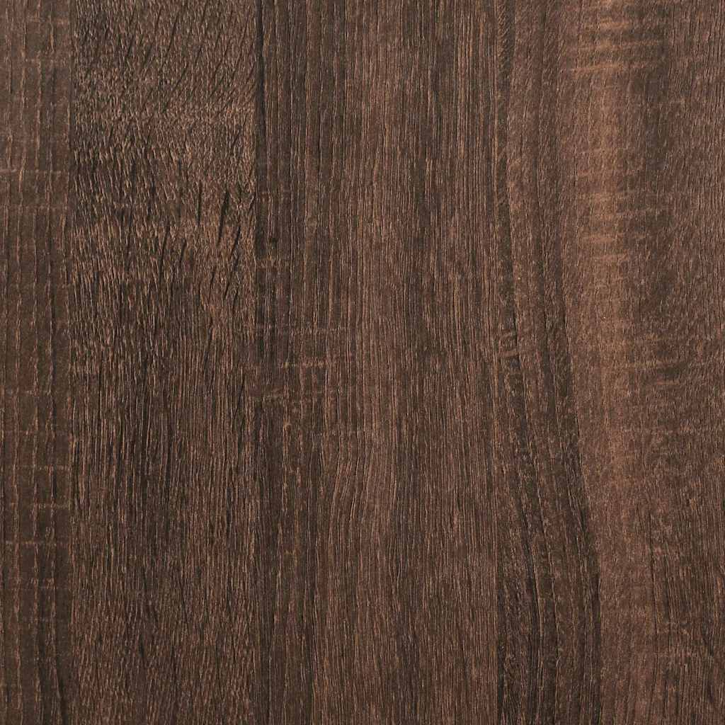 konsolbord med skuffer 85,5x38,5x74,5 cm brun egetræsfarve