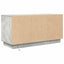 sengebord med LED-lys 100x41x50 cm betongrå