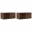 tv-borde 2 stk. 60x31x25,5 cm konstrueret træ brunt egetræ