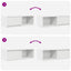 tv-borde 2 stk. 80x31x25,5 cm konstrueret træ hvid