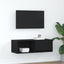 tv-bord 80x31x25,5 cm konstrueret træ sort egetræsfarve