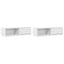 tv-borde 2 stk. 100x31x25,5 cm konstrueret træ hvid