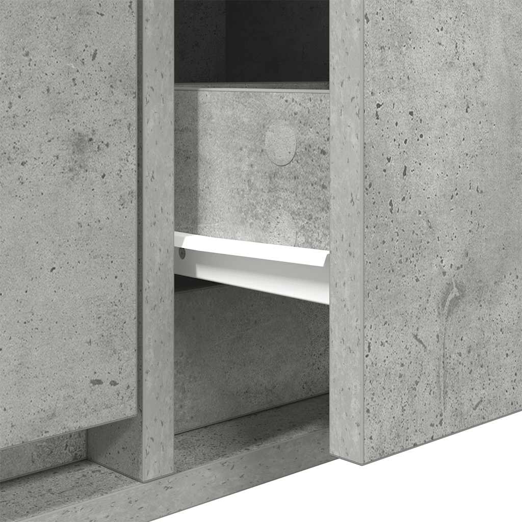 tv-borde 2 stk. 60x31x25,5 cm konstrueret træ betongrå