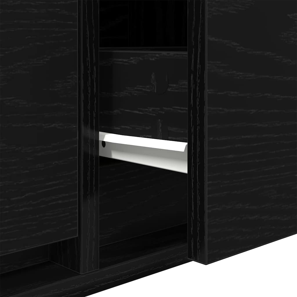 tv-borde 2 stk. 80x31x25,5 cm konstrueret træ sort egetræsfarve