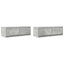 tv-borde 2 stk. 80x31x25,5 cm konstrueret træ betongrå