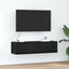 TV-skab med skuffe Sort eg 100 x 31 x 25,5 cm Konstrueret træ