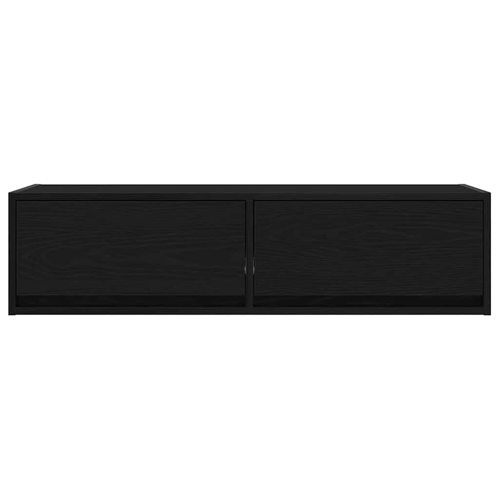 TV-skab med skuffe Sort eg 100 x 31 x 25,5 cm Konstrueret træ