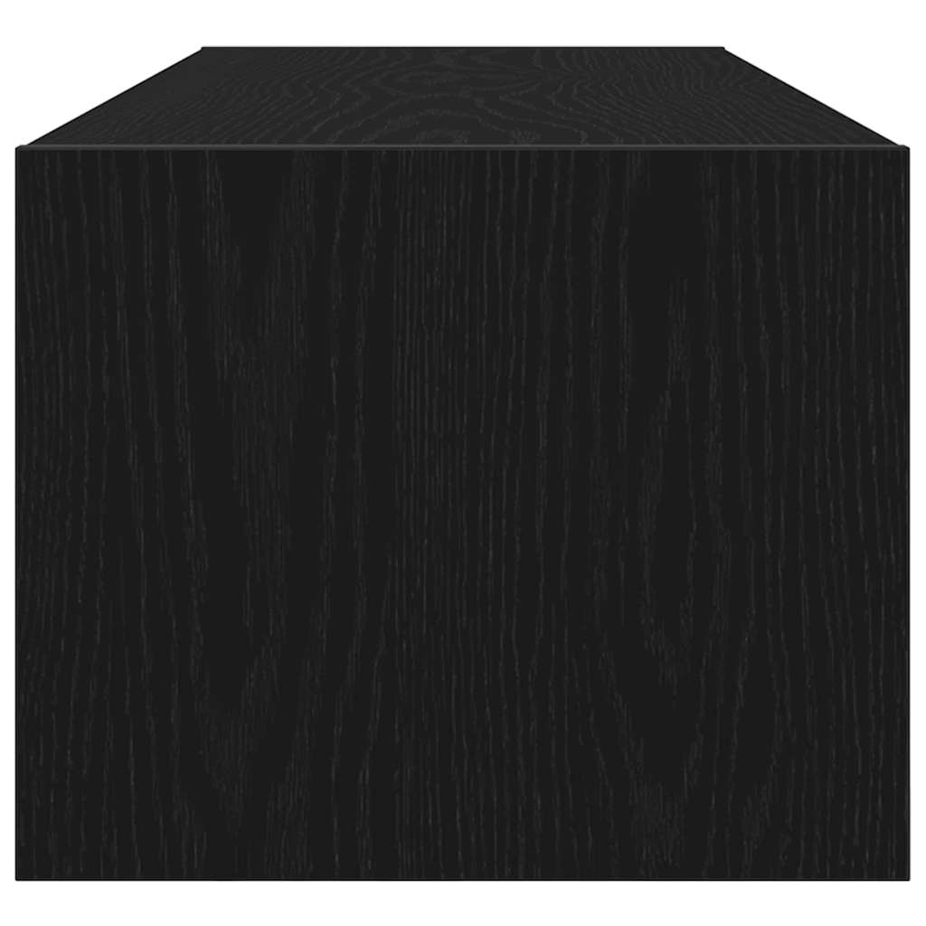 TV-skab med skuffe Sort eg 100 x 31 x 25,5 cm Konstrueret træ