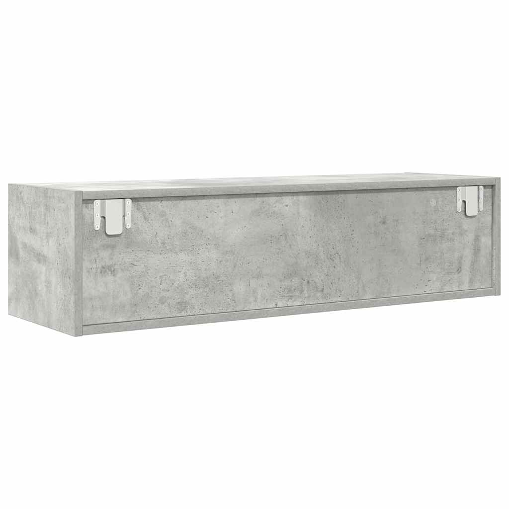 TV-skab med skuffe Betongrå 100 x 31 x 25,5 cm Konstrueret træ
