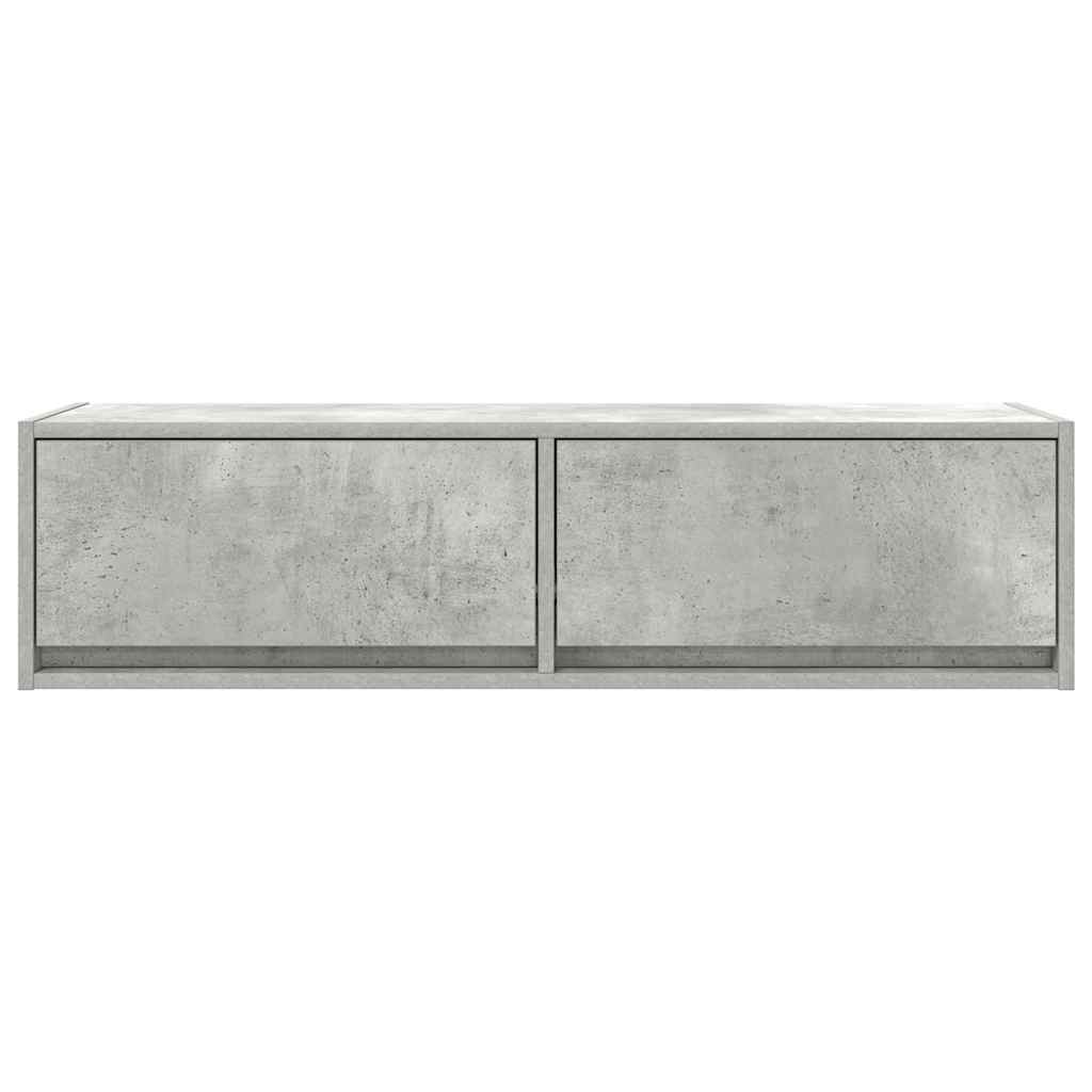 TV-skab med skuffe Betongrå 100 x 31 x 25,5 cm Konstrueret træ