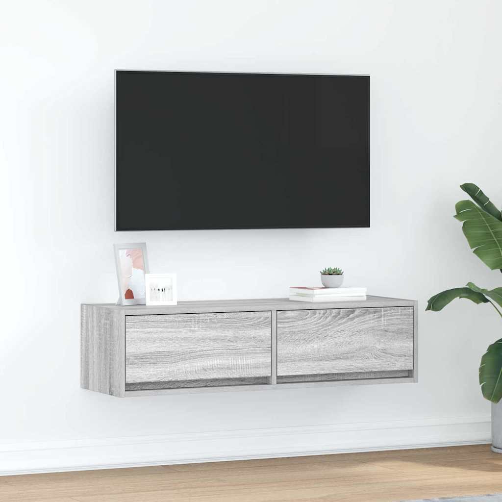 TV-skab Grå sonoma-eg 100 x 31 x 25,5 cm Konstrueret træ