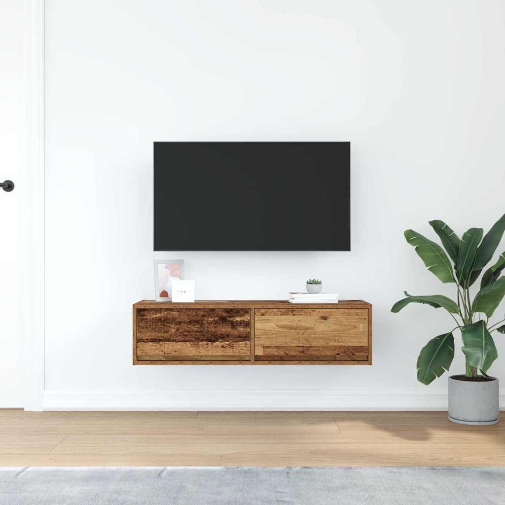 TV-skab Gammelt træ 100 x 31 x 25,5 cm Konstrueret træ