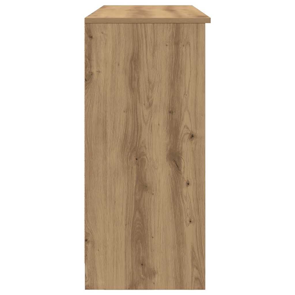 skænk med skuffe 101x35x76 cm konstrueret træ kunsteg