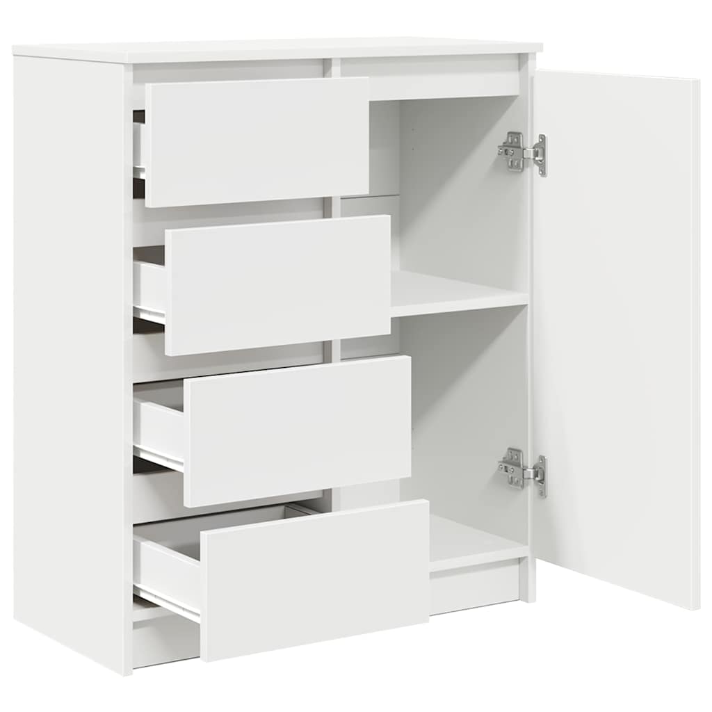 skænk med skuffer 71x35x84 cm konstrueret træ hvid