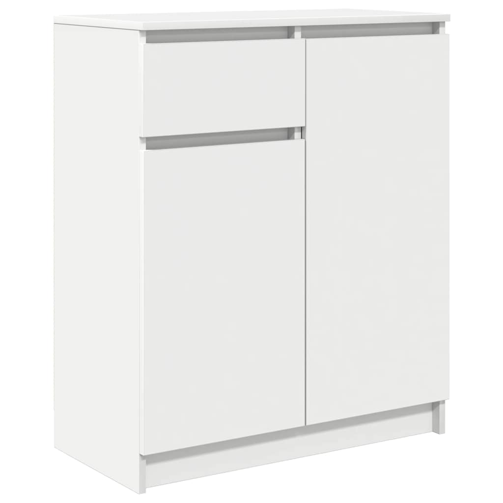 skænk med skuffe 71x35x84 cm konstrueret træ hvid