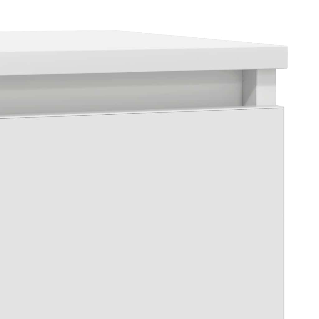 skænk med skuffe 71x35x84 cm konstrueret træ hvid