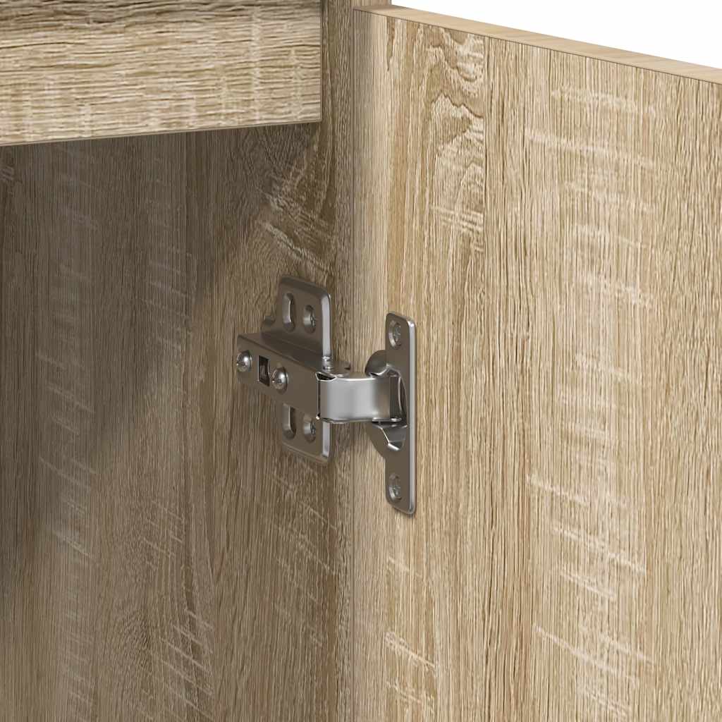skænk med skuffe 71x35x84 cm konstrueret træ sonoma-eg
