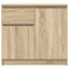 skænk med skuffe 71x35x65 cm konstrueret træ sonoma-eg