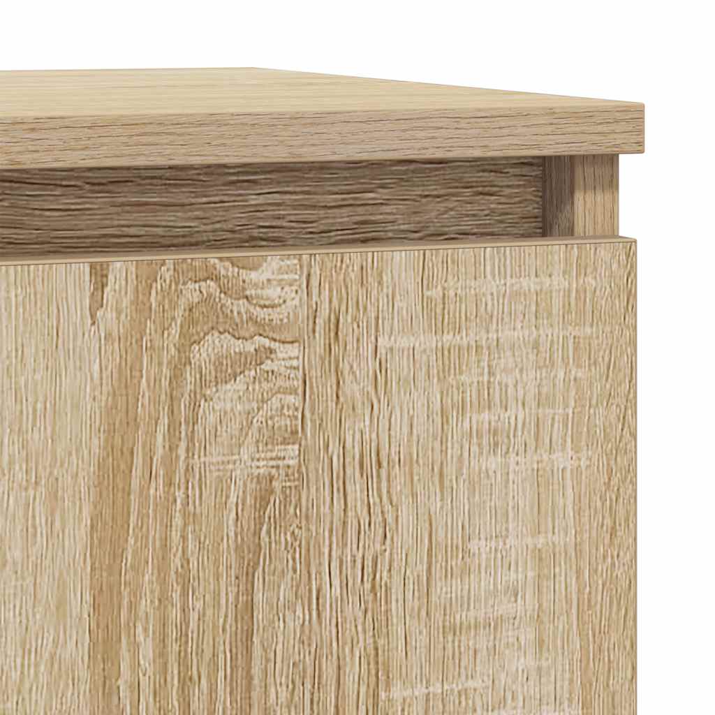 skænk med skuffe 71x35x65 cm konstrueret træ sonoma-eg