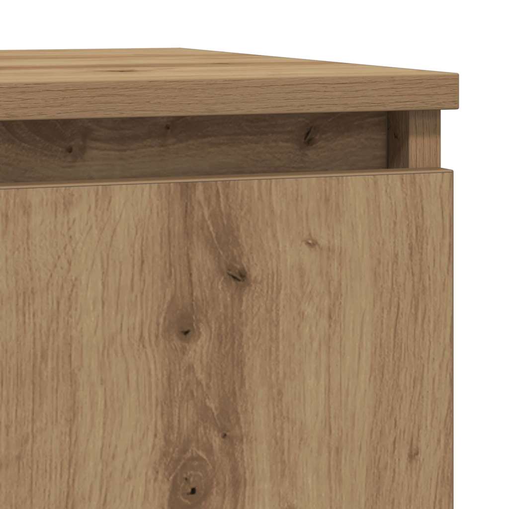 skænk med skuffe 71x35x65 cm konstrueret træ kunsteg