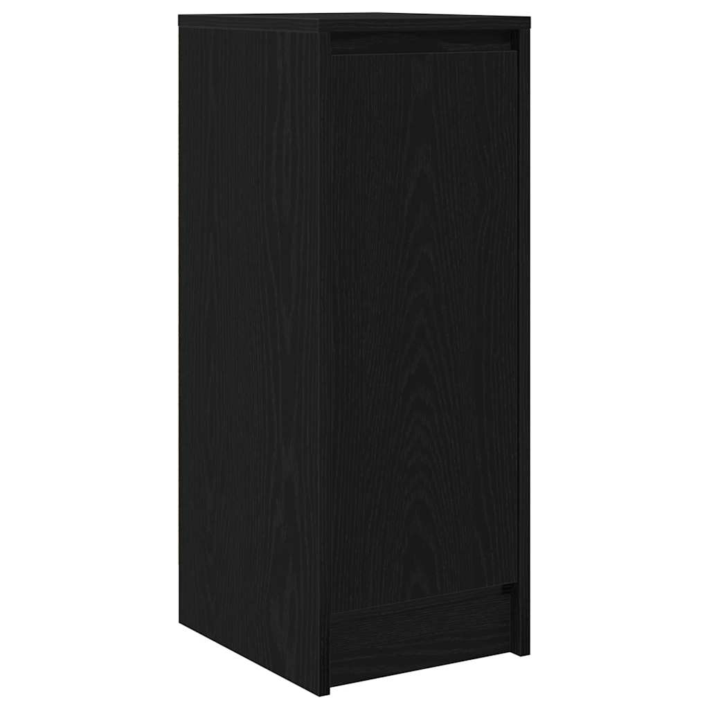 skænk 29,5x34x76 cm konstrueret træ sort egetræsfarve