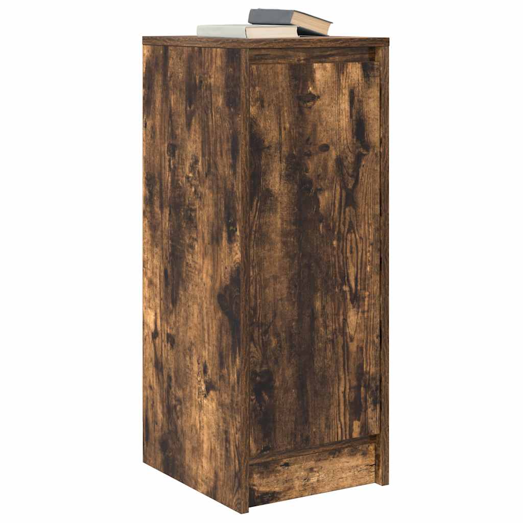 skænk 29,5x34x76 cm konstrueret træ røget egetræsfarve