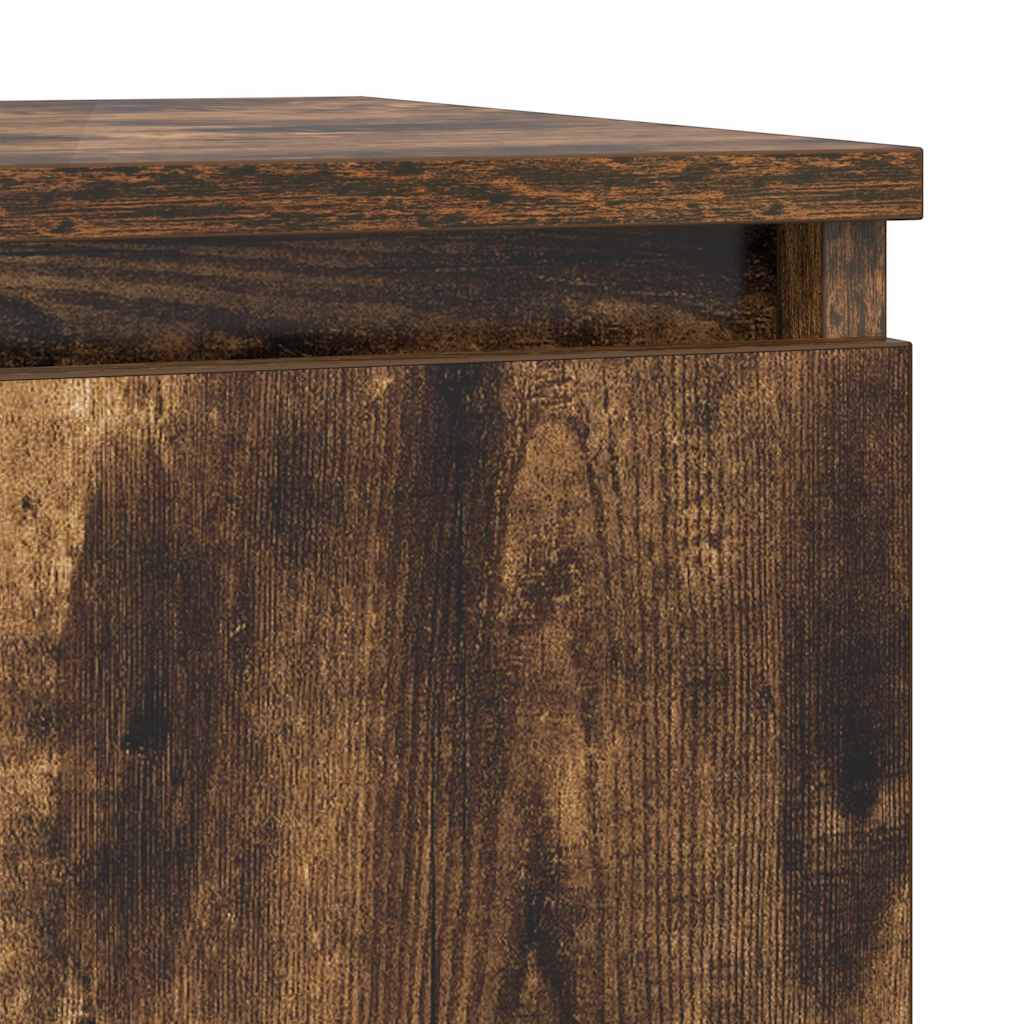 skænk 29,5x34x76 cm konstrueret træ røget egetræsfarve