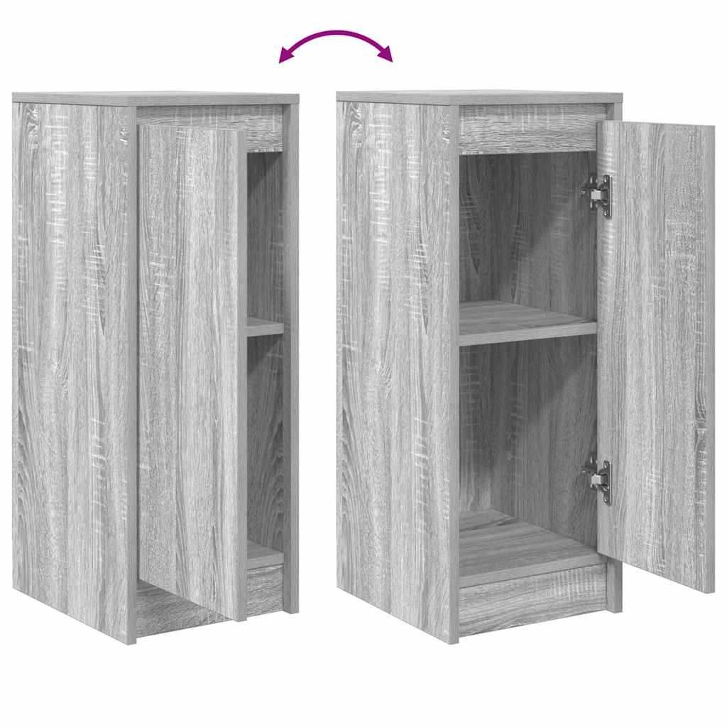 skænk 29,5x34x76 cm konstrueret træ grå sonoma-eg