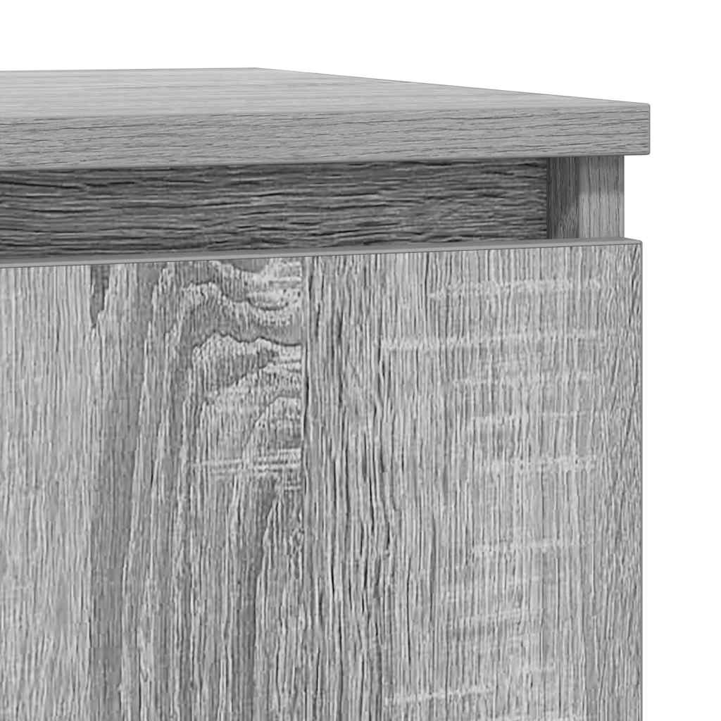 skænk 29,5x34x76 cm konstrueret træ grå sonoma-eg
